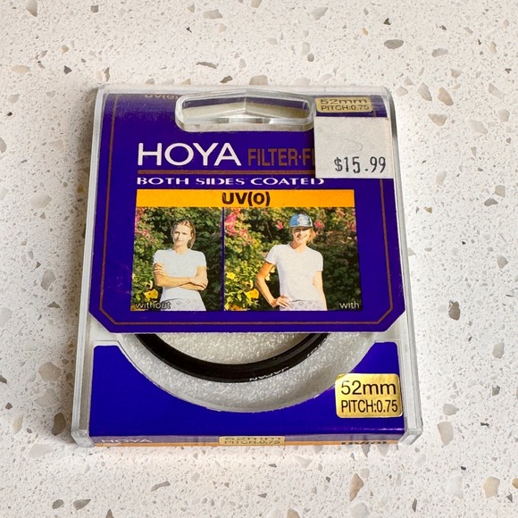 HOYA 52mm Pitch 0.75 UV(0) Filter-F Both Sides Coated Camera Lens Protector - Picture 1 of 4